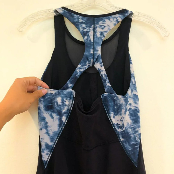 Lululemon Blue Printed Strappy Racerback Tank 4 - Picture 3 of 7